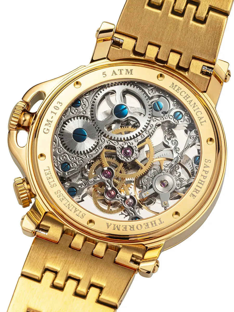 Dual-time Sao Paulo GM-103-8 Gold Theorema Germany – Theorema Watches