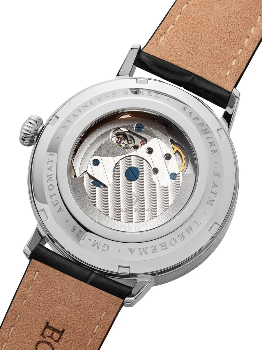 Dual-time automatic Ibiza - GM-128-2 |Silver| by Theorema, Germany