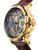 Sun-moon phase on the left side of the dial and dual-time on the right side of the dial.