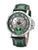 Casablanca Theorema - GM-101-18 silver case with green leather band and silver numerals.