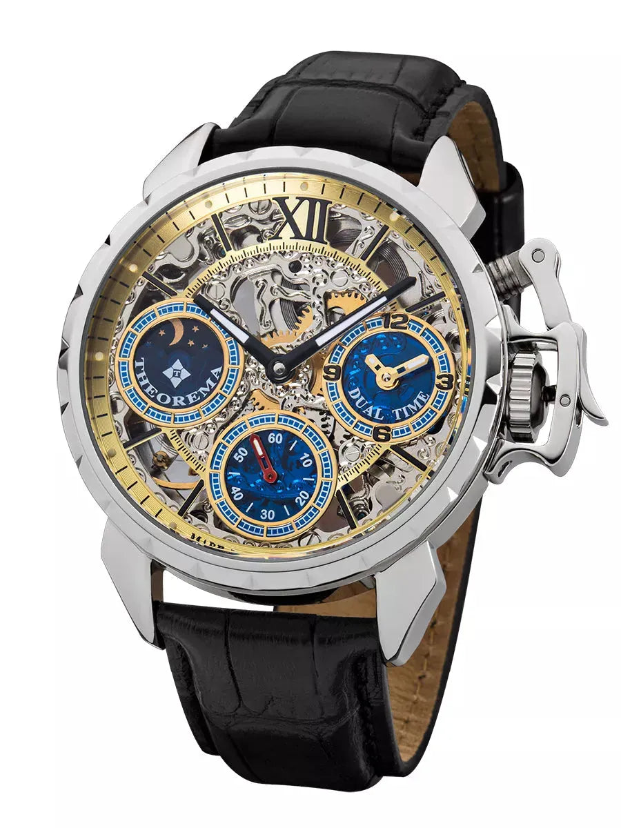 Dual-time Oman by Theorema Germany GM-108-1 | Silver | – Theorema