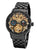 Fantastic mix of black and gold colors with this automatic skeleton watch.