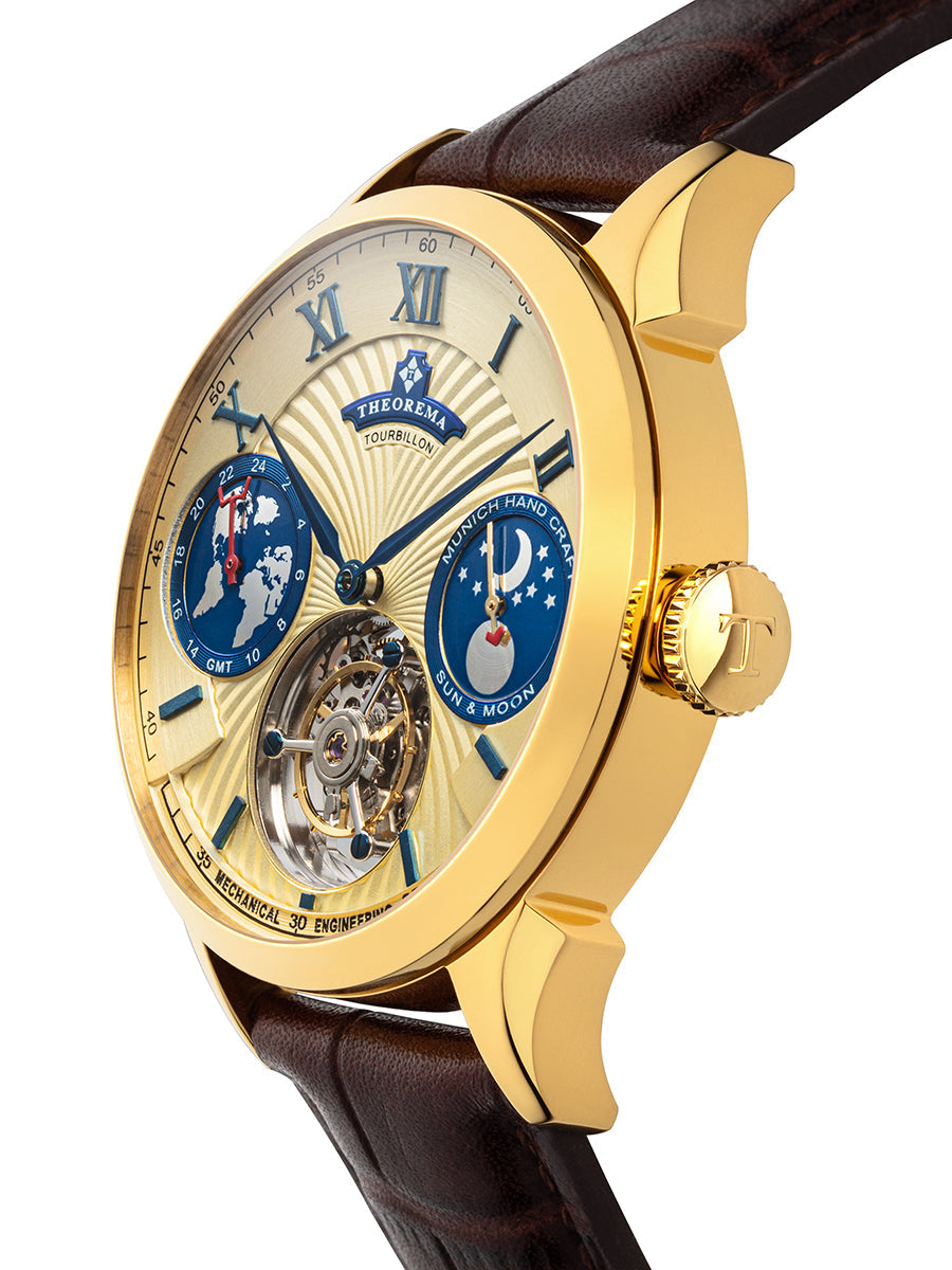 Limited Lugano Tourbillon by Theorema Germany GM-904-3 |Gold|